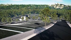 loteamento condomínio residencial vista ruas-3d maquete eletrônica realista