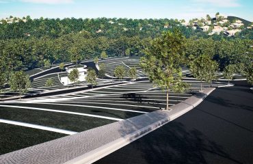 loteamento condomínio residencial vista ruas-3d maquete eletrônica realista