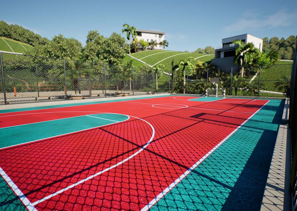 Maquete eletrônica 3d quadra polirsportiva